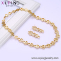 64630 Xuping moda fabricante de jóias china 18 K encantador banhado a ouro conjunto de jóias bijuterias